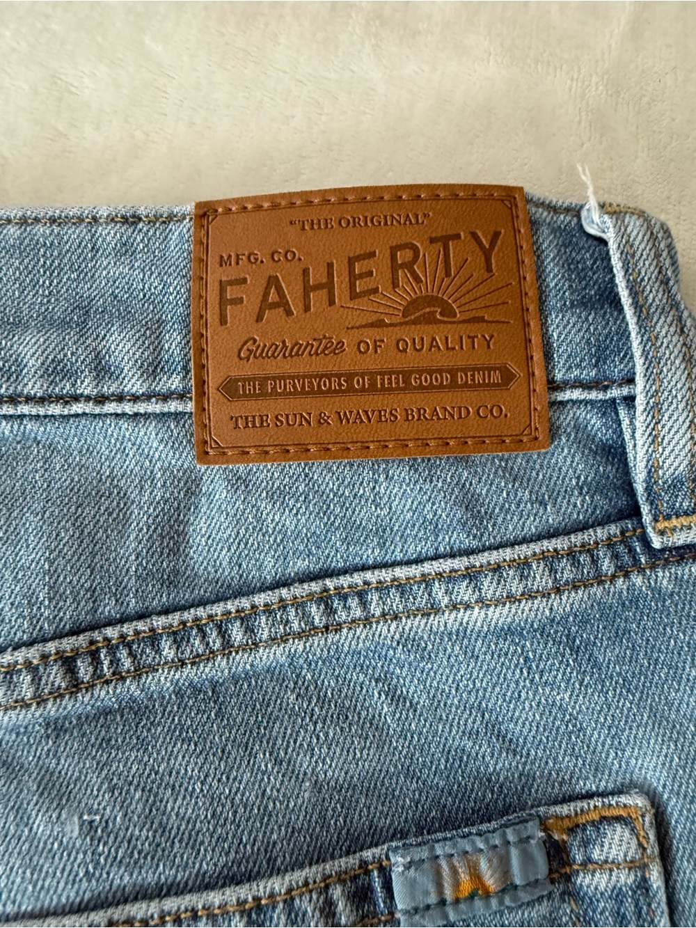 Faherty Women’s Blue Denim Cut Off Shorts Size 31 Waist E10 - Picture 9 of 11